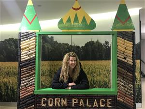 Miss Thomson in the Corn Palace 